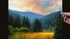 Vintage Large Autumn Mountain Stream Landscape Oil Painting Canvas Signed Simon